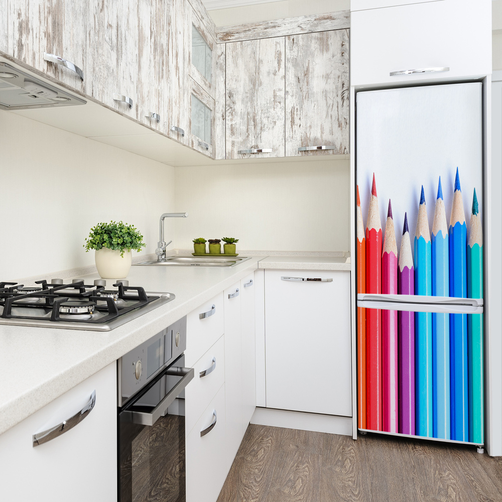 Autocolant pe frigider creioane colorate