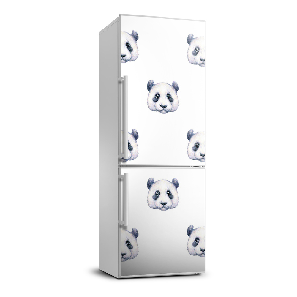 Autocolant frigider acasă ursi panda
