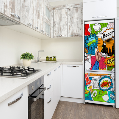 Foto Autocolant pentru piele al frigiderului perete de benzi desenate