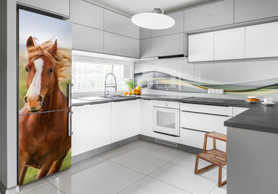 Autocolant pe frigider Un cal în galop