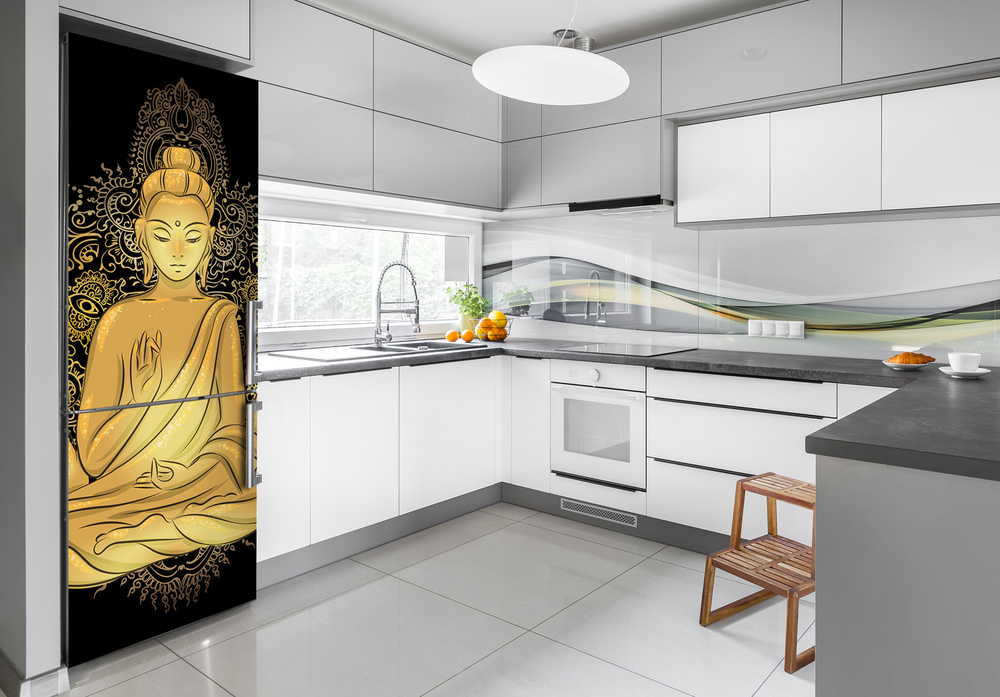 Autocolant frigider acasă Buddha Mandala