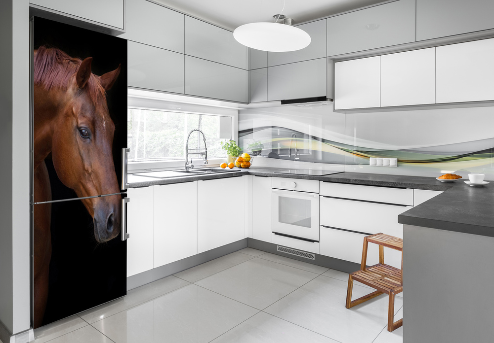 Autocolant pe frigider Portret de un cal