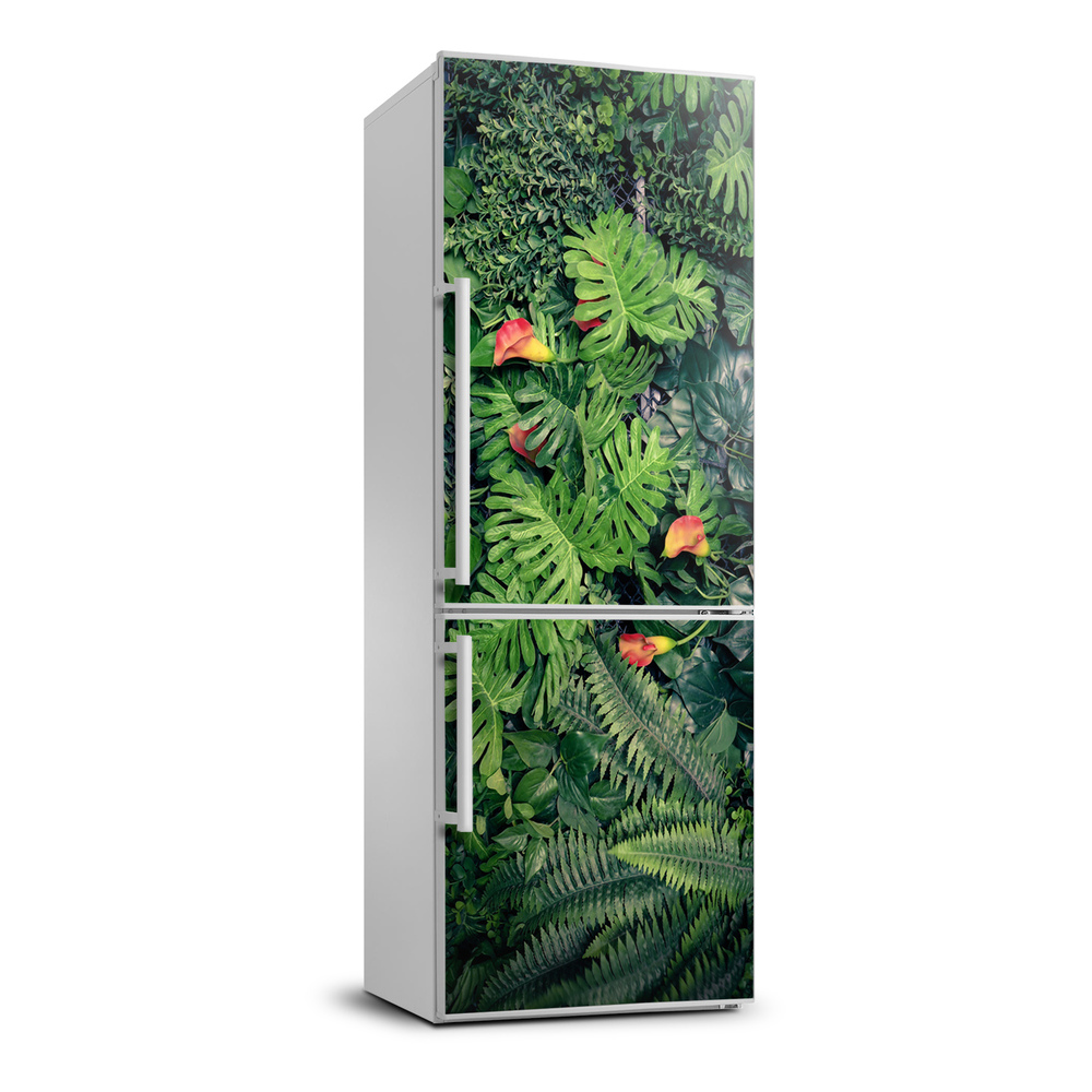 Autocolant pe frigider plante tropicale