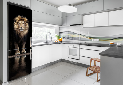 Foto Autocolant pentru piele al frigiderului Portret de un leu
