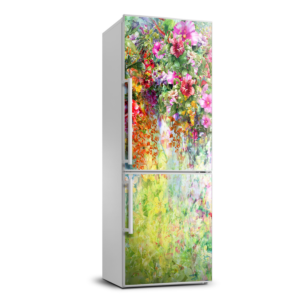Foto Autocolant pentru piele al frigiderului flori