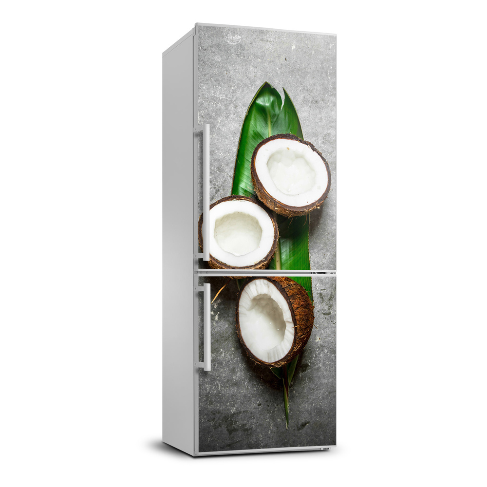 Autocolant pe frigider Pe frunze de nucă de cocos