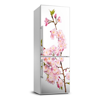 Autocolant frigider acasă flori de cireș
