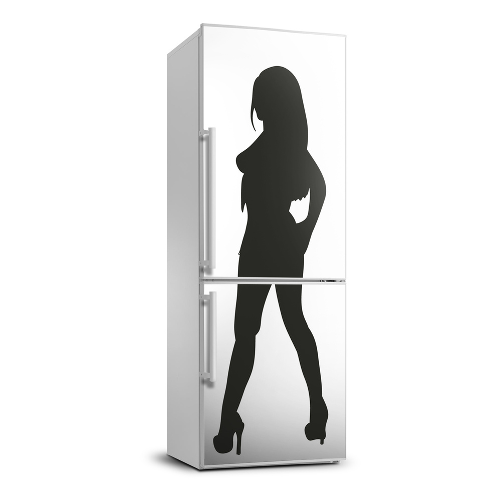 Autocolant pe frigider silueta unei femei