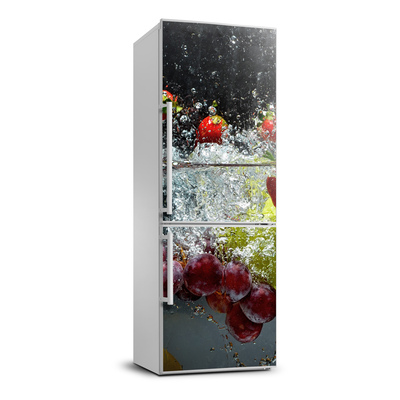 Autocolant frigider acasă Fructele sub apa