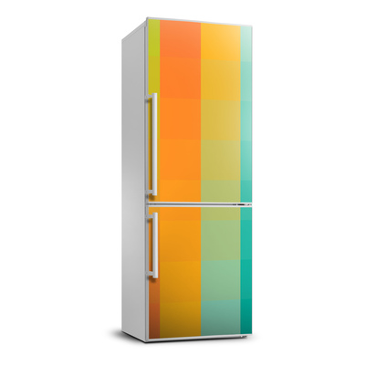 Foto Autocolant pentru piele al frigiderului pătrate colorate