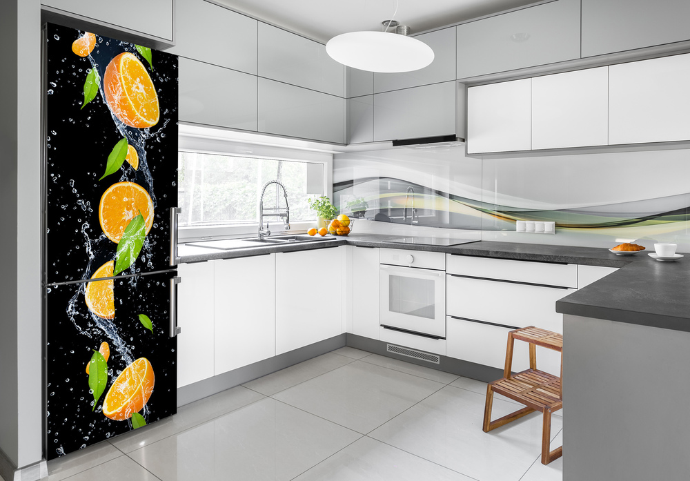 FotoFoto Autocolant pentru piele al frigiderului portocale