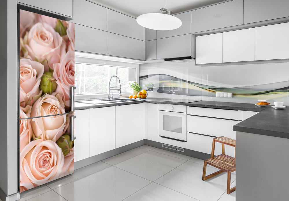 Autocolant frigider acasă Buchet de trandafiri