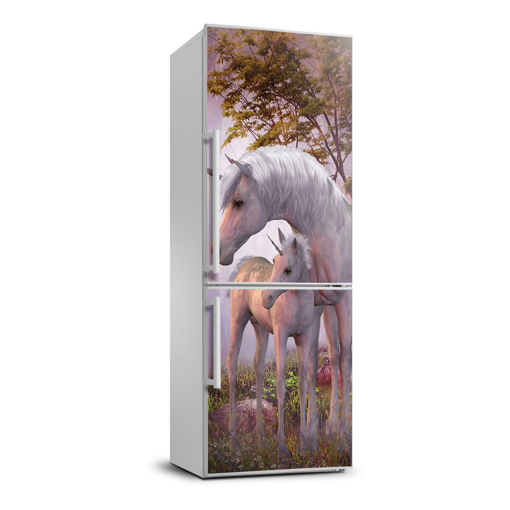 Autocolant pe frigider unicorni