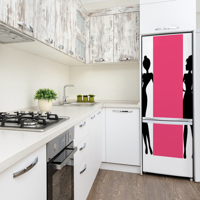 Autocolant frigider acasă siluete de femei