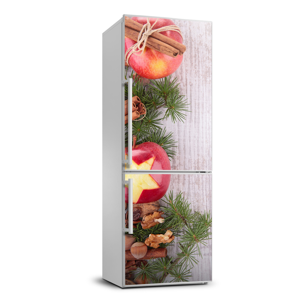 Autocolant frigider acasă mere de Crăciun