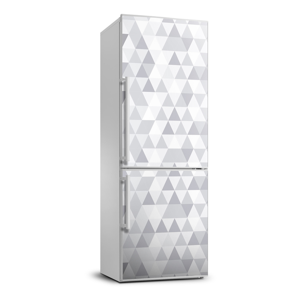 Autocolant frigider acasă triunghiuri gri