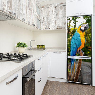 Autocolant frigider acasă Ara papagal