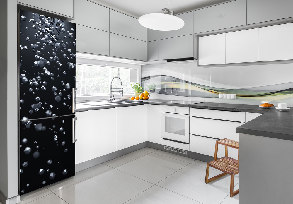 FotoFoto Autocolant pentru piele al frigiderului 3D Abstracție