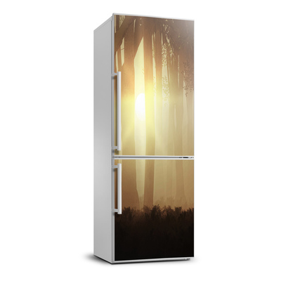 Autocolant frigider acasă Ceață în pădure