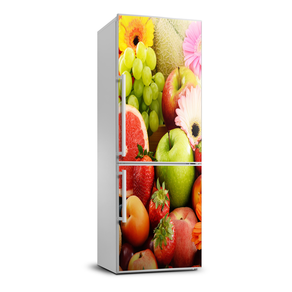 Autocolant pe frigider Fructe și flori