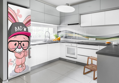 Autocolant pe frigider Rabbit în capac