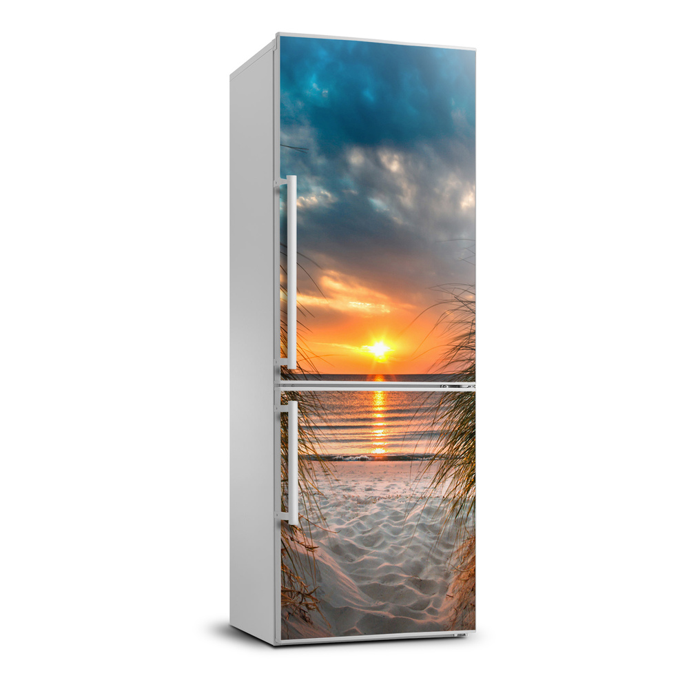 Foto Autocolant pentru piele al frigiderului Apus de soare pe mare