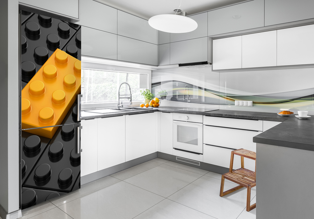 Autocolant pe frigider cărămizi Lego