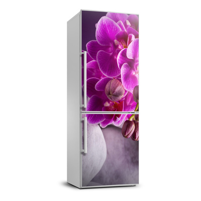 Autocolant pe frigider orhidee roz