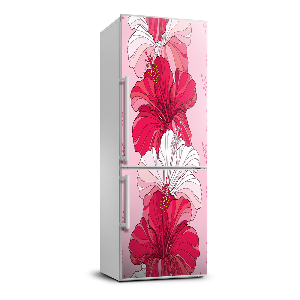 Foto Autocolant pentru piele al frigiderului hibiscus