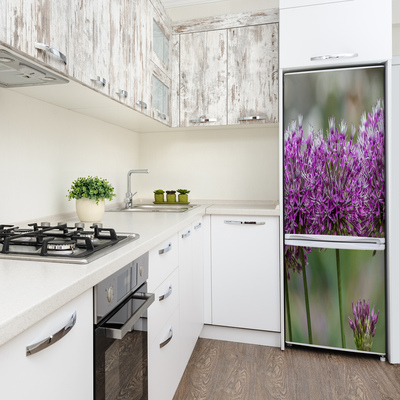 Autocolant frigider acasă flori de usturoi