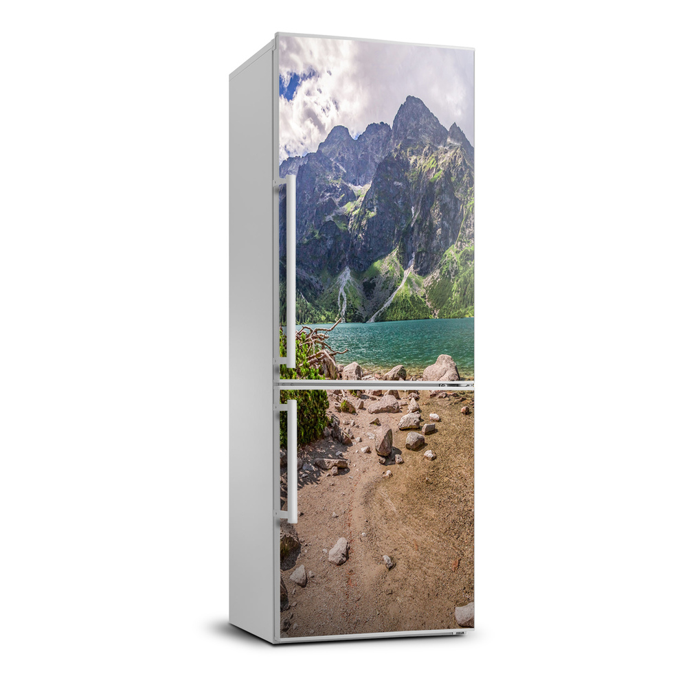 Foto Autocolant pentru piele al frigiderului Lacul în munți