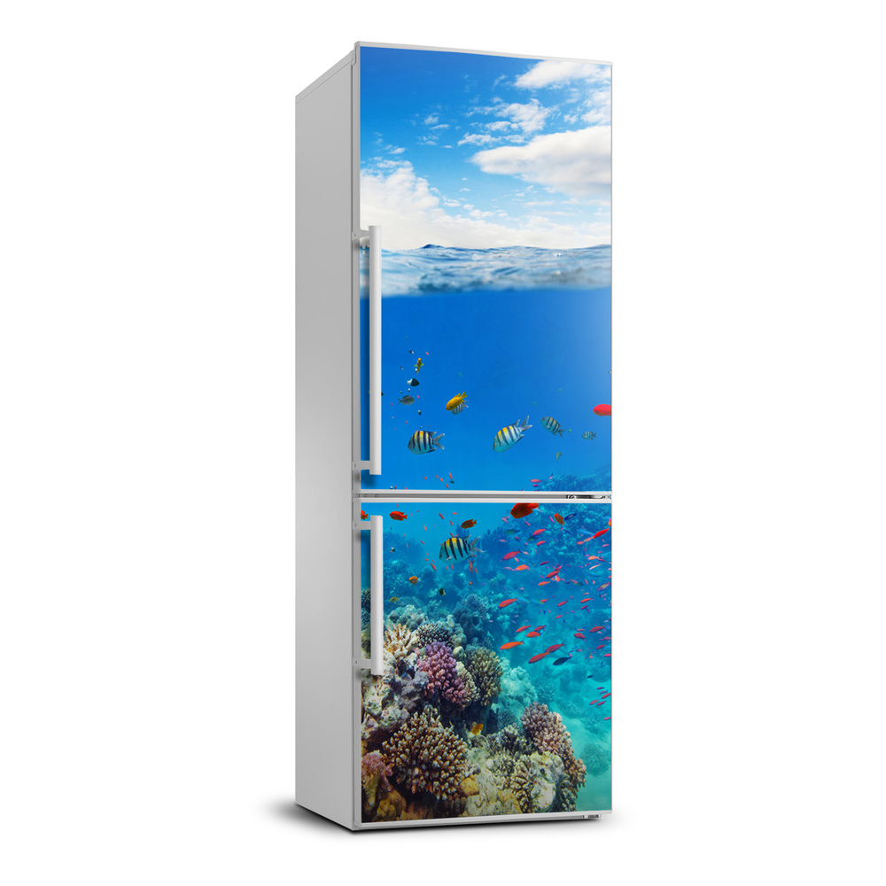Autocolant frigider acasă recif de corali