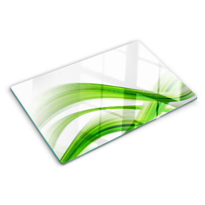 Tocător din sticlă Valuri abstracte verzi
