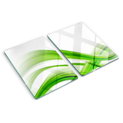 Tocător din sticlă Valuri abstracte verzi