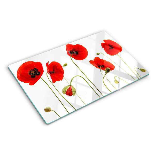Tocător de bucătărie Motiv floral cu mac