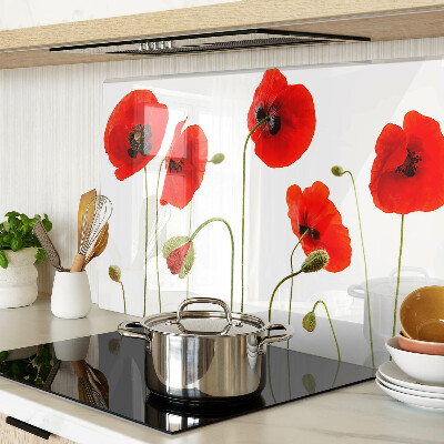Tocător de bucătărie Motiv floral cu mac