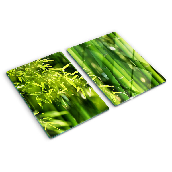 Tocător de bucătărie Frunze de bambus și frunziș verde