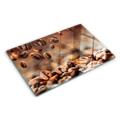 Tocător sticlă Boabele de cafea în mișcare