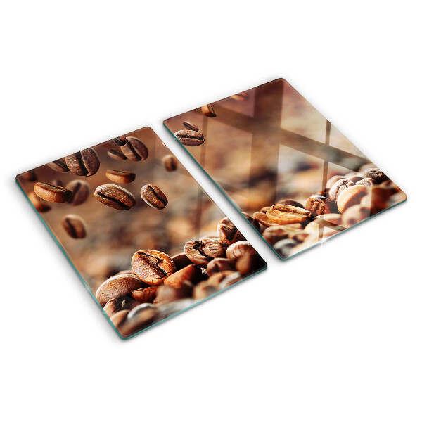 Tocător sticlă Boabele de cafea în mișcare