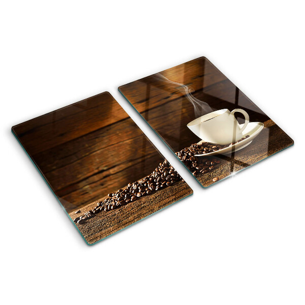 Tocător sticlă Cafea și o ceașcă