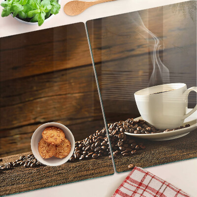 Tocător sticlă Cafea și o ceașcă
