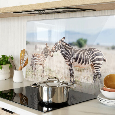 Tocător sticlă Zebre în pajiște