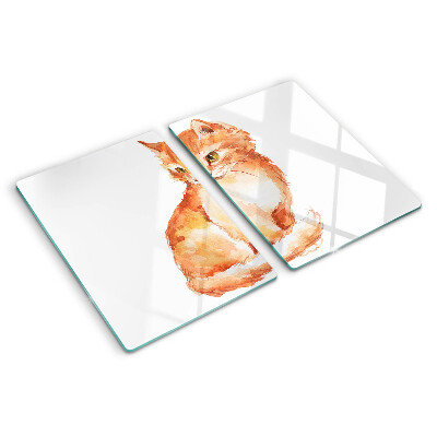 Tocător de bucătărie Desen al unui pisoi roșiatic