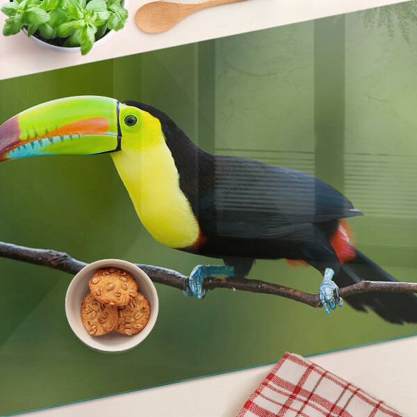 Tocător sticlă Tucan pe o creangă