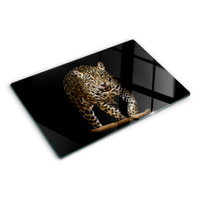 Tocător din sticlă Leopard în mișcare
