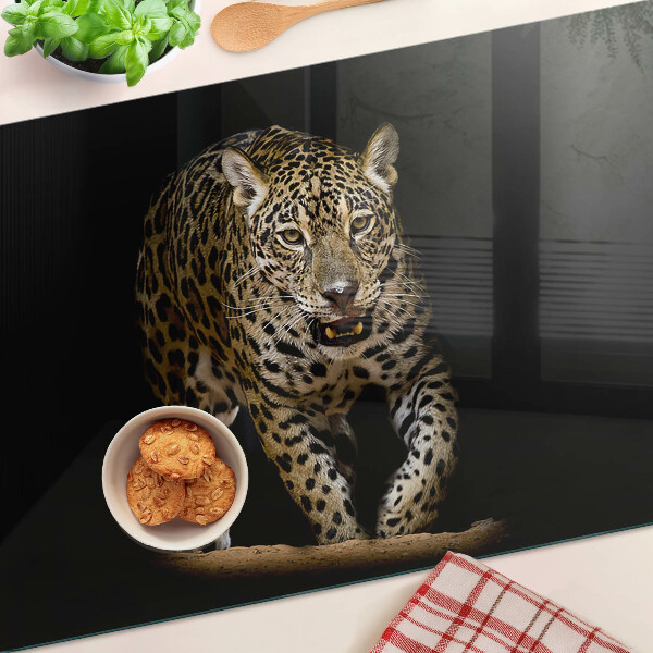 Tocător din sticlă Leopard în mișcare