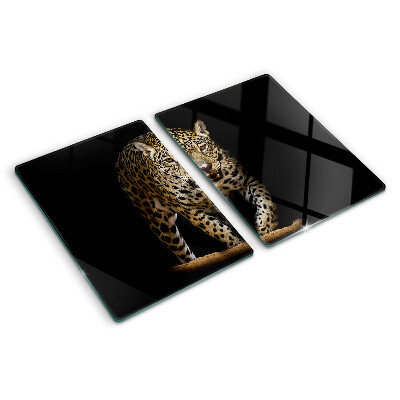 Tocător din sticlă Leopard în mișcare