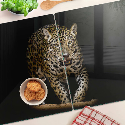Tocător din sticlă Leopard în mișcare