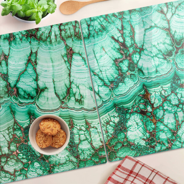 Tocător sticlă Marmură în nuanțe de verde