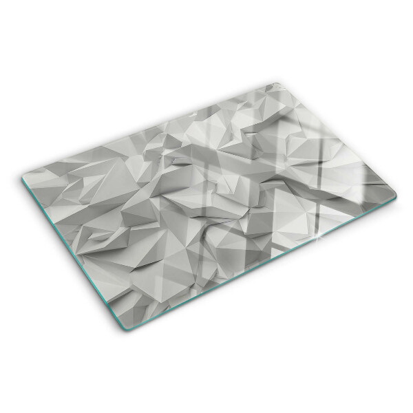 Tocător din sticlă Model 3D abstract în nuanțe de gri